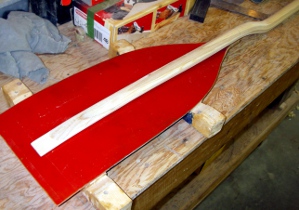 The shaft shaped to fit into the blade mould
